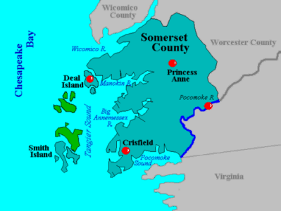 Somerset County Md Map Somerset Mdgenweb: Maps