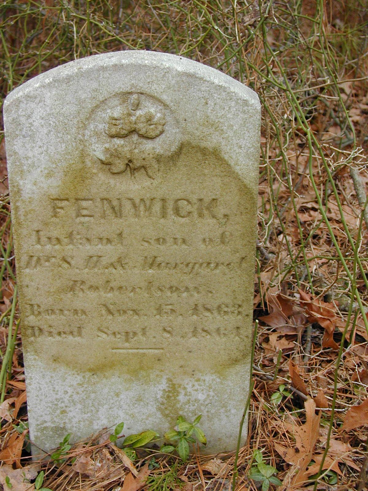Gravestone of Fenwick Robertson