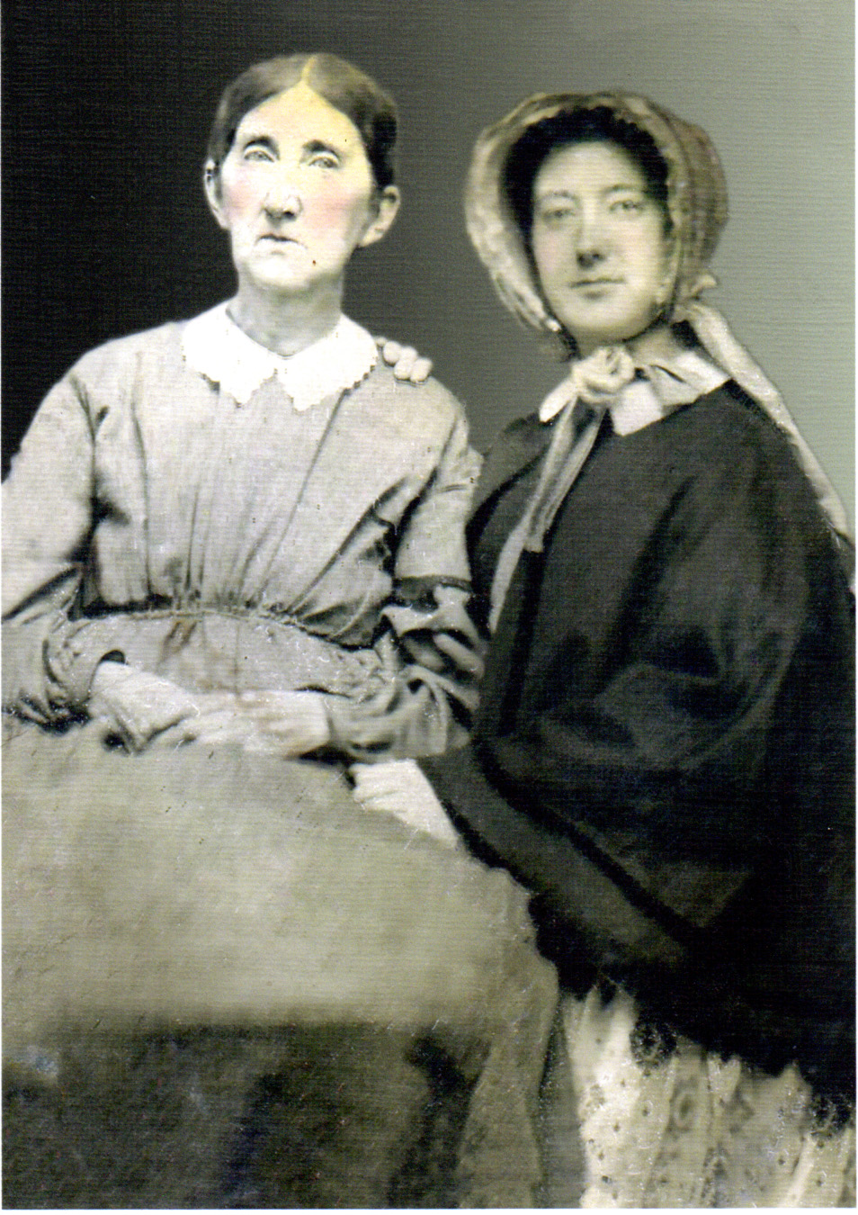 Photograph labeled Sarah Dennis Waters Ballard and daughter Susan