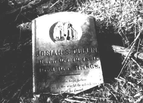 Photograph of Josiah S. Cullin gravestone