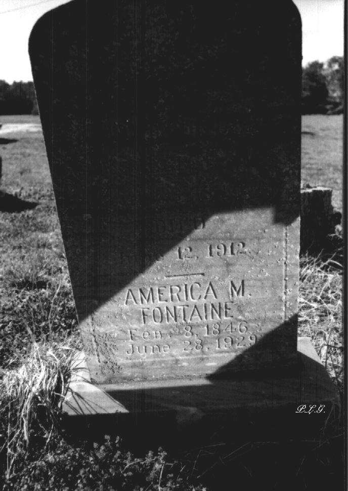 Gravestone of America M.. Fontaine