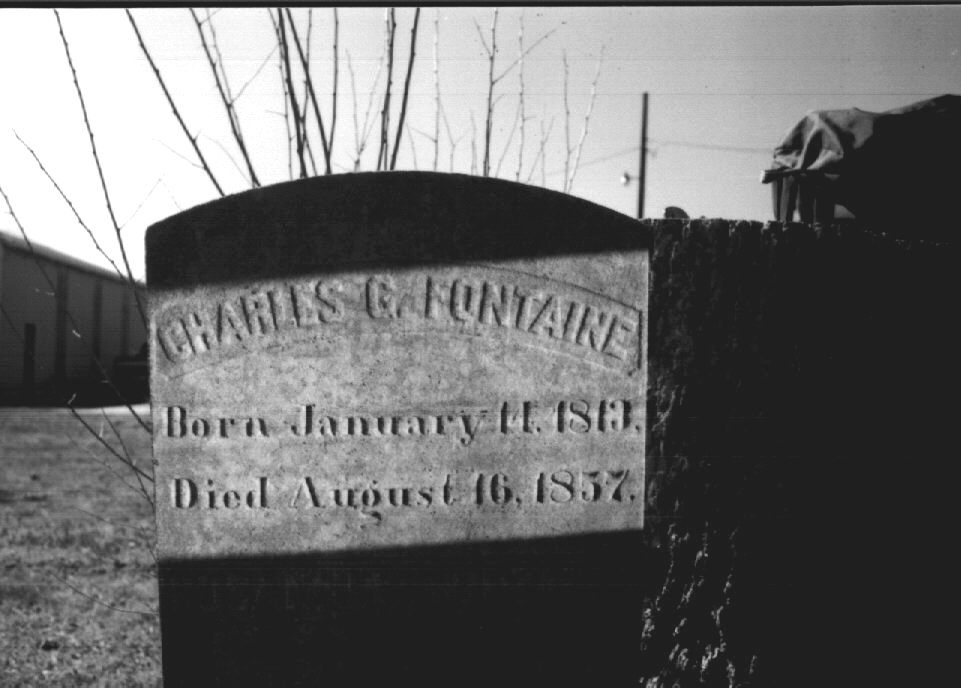 Gravestone of Charles G. Fontaine and Susan U. W. Fontaine