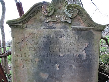 Headstone or supporting photograph for John Jackson