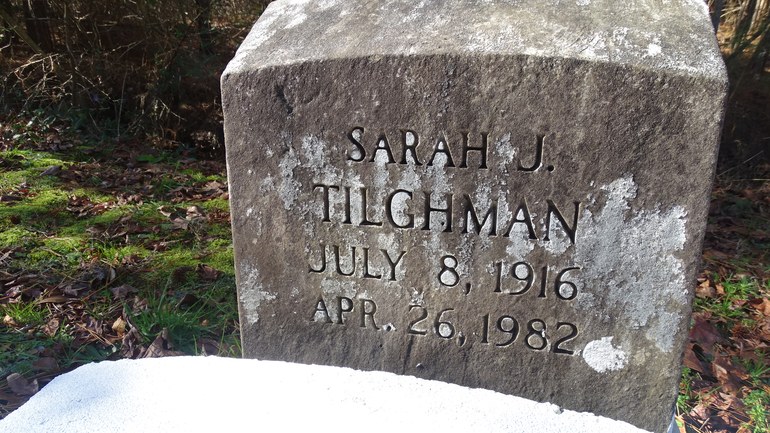 Gravestone: Sarah J. Tilghman