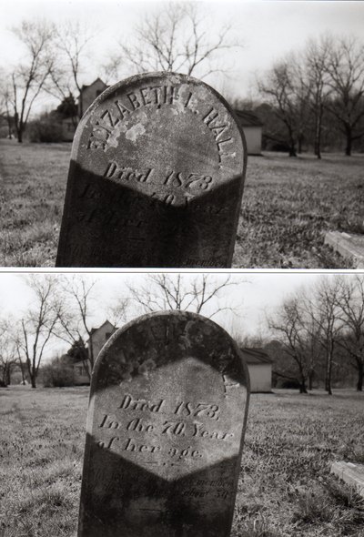 Headstone or supporting photograph for Elizabeth L. Hall