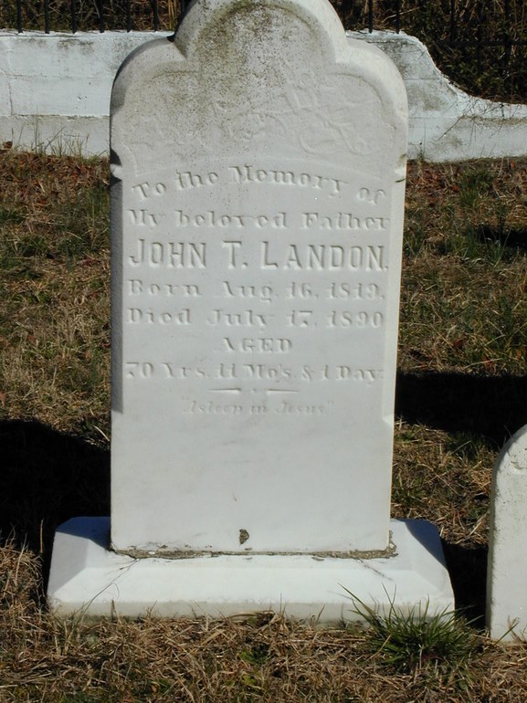 Gravestone: John T. Landon