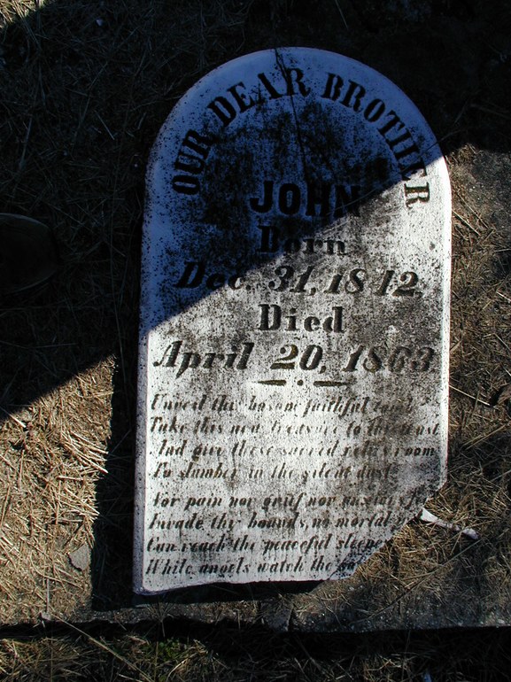 Gravestone: John (surname not specified)