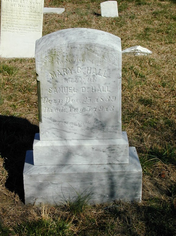 Gravestone: Mary C. Hall