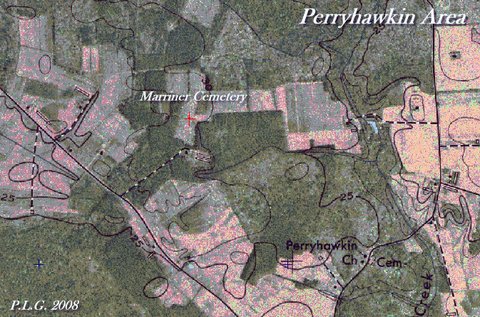 Historic location map for Marriner Cemetery