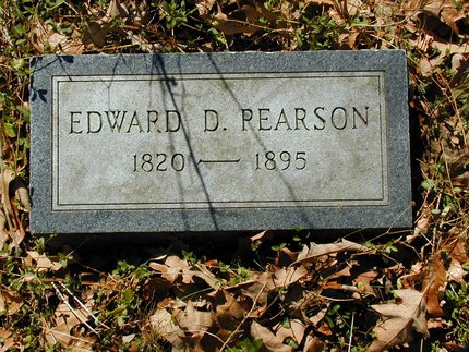 Headstone or supporting photograph for Edward D. Pearson