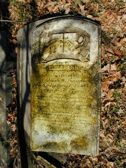 Headstone or supporting photograph for Eliza Ann Pearson