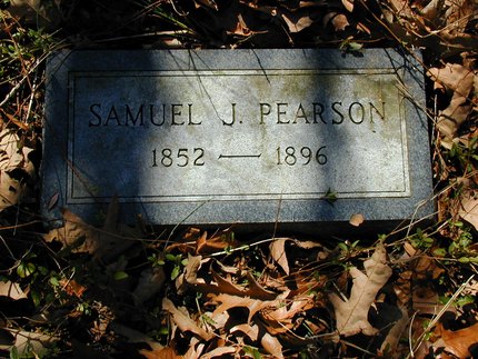 Headstone or supporting photograph for Samuel J. Pearson