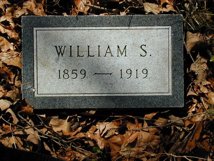 Headstone or supporting photograph for William S. Powell