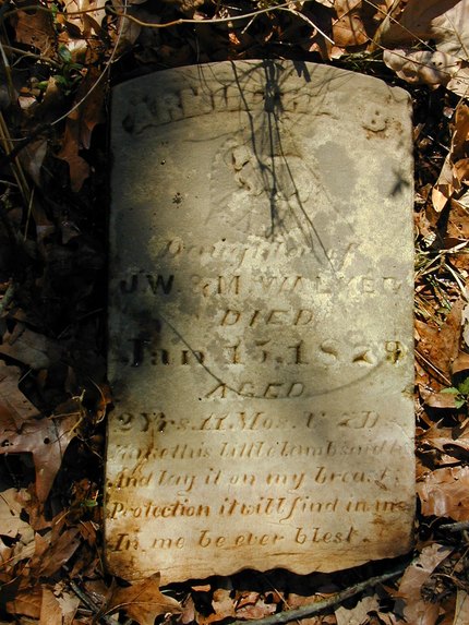 Headstone or supporting photograph for Armintha B. Walker