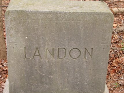 Headstone or supporting photograph for R. E. Landon