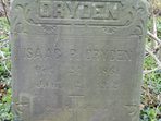 Headstone or supporting photograph for Isaac P. Dryden — additional view