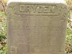 Headstone or supporting photograph for Isaac P. Dryden — additional view