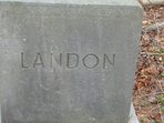 Headstone or supporting photograph for R. E. Landon — additional view