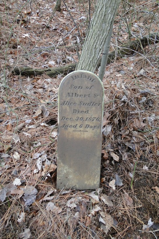 Gravestone: Infant son of Albert and Alice Sudler