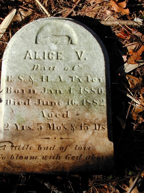 Gravestone: Alice V. Tyler