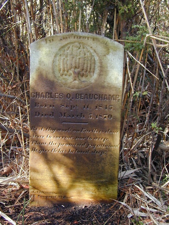 Gravestone: Charles O. Beauchamp