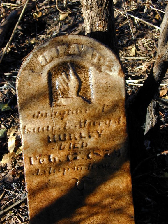 Gravestone: Infant daughter of Isaac and Mary A. Hurley