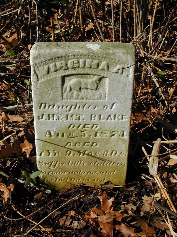 Gravestone: Virginia A. Blake