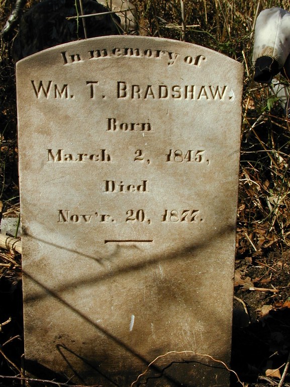 Gravestone: William T. Bradshaw