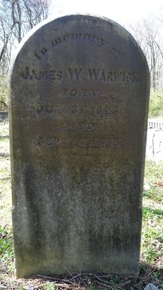 Gravestone of James W. Warwick