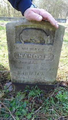 Gravestone of Nancy E. Warwick (1859–1860)