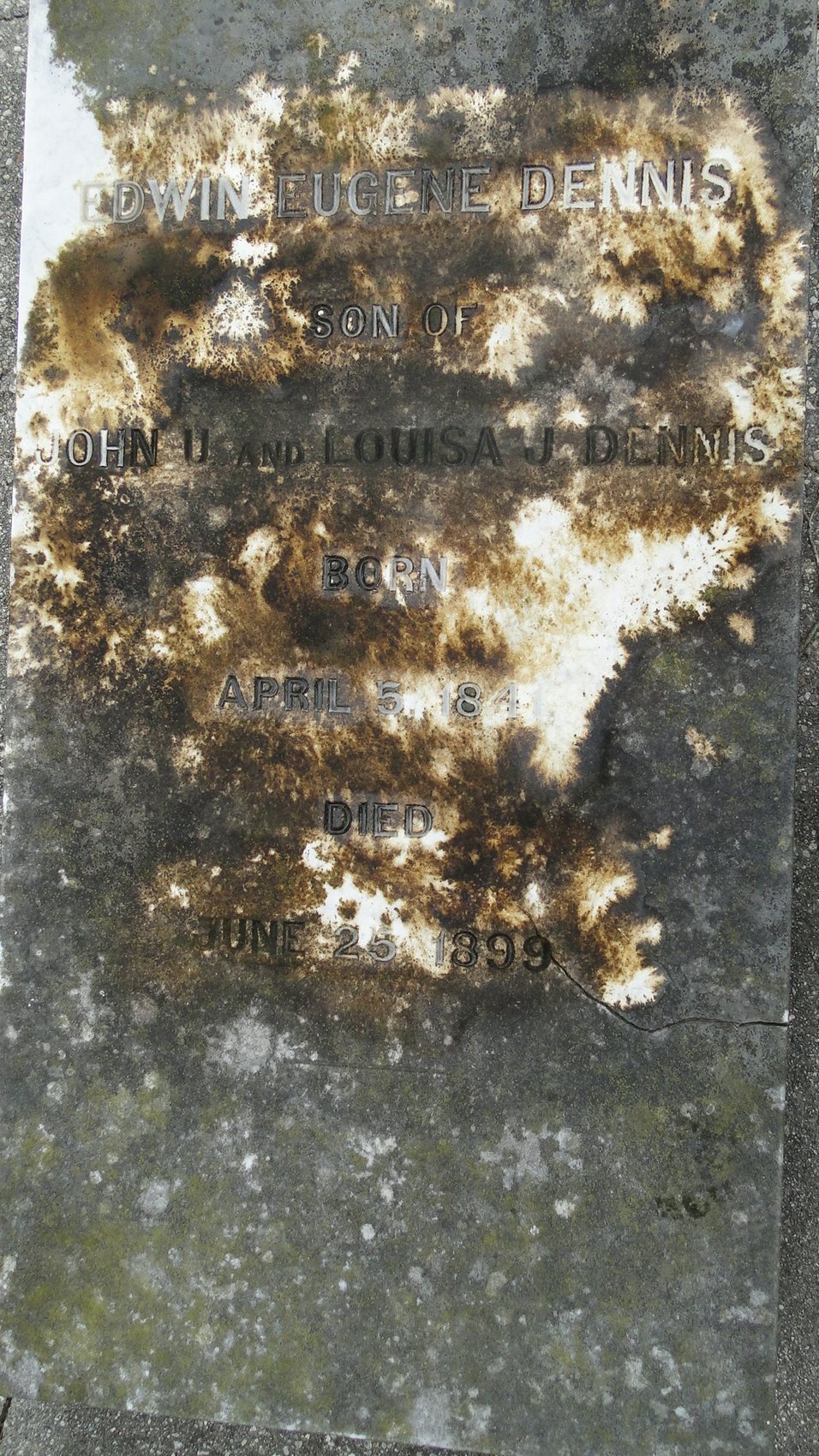 Dennis, Edwin Eugene (son of John U. & Louisa J.)