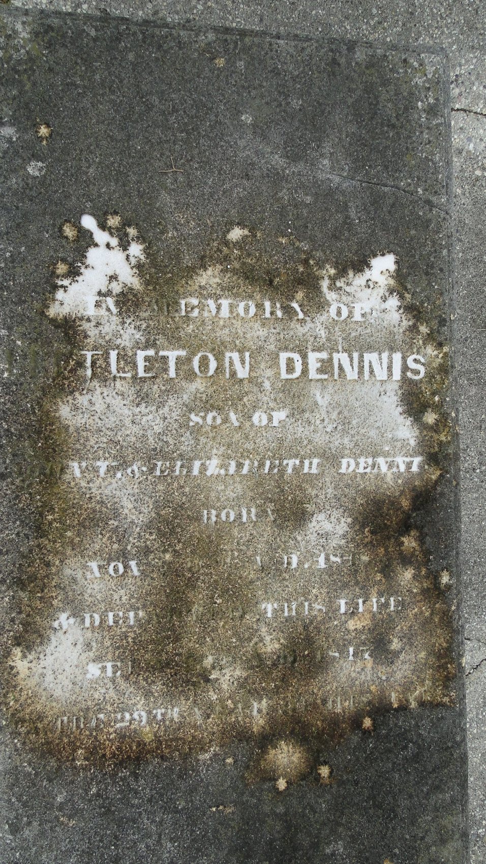 Dennis, Littleton (son of John U. & Eliz)