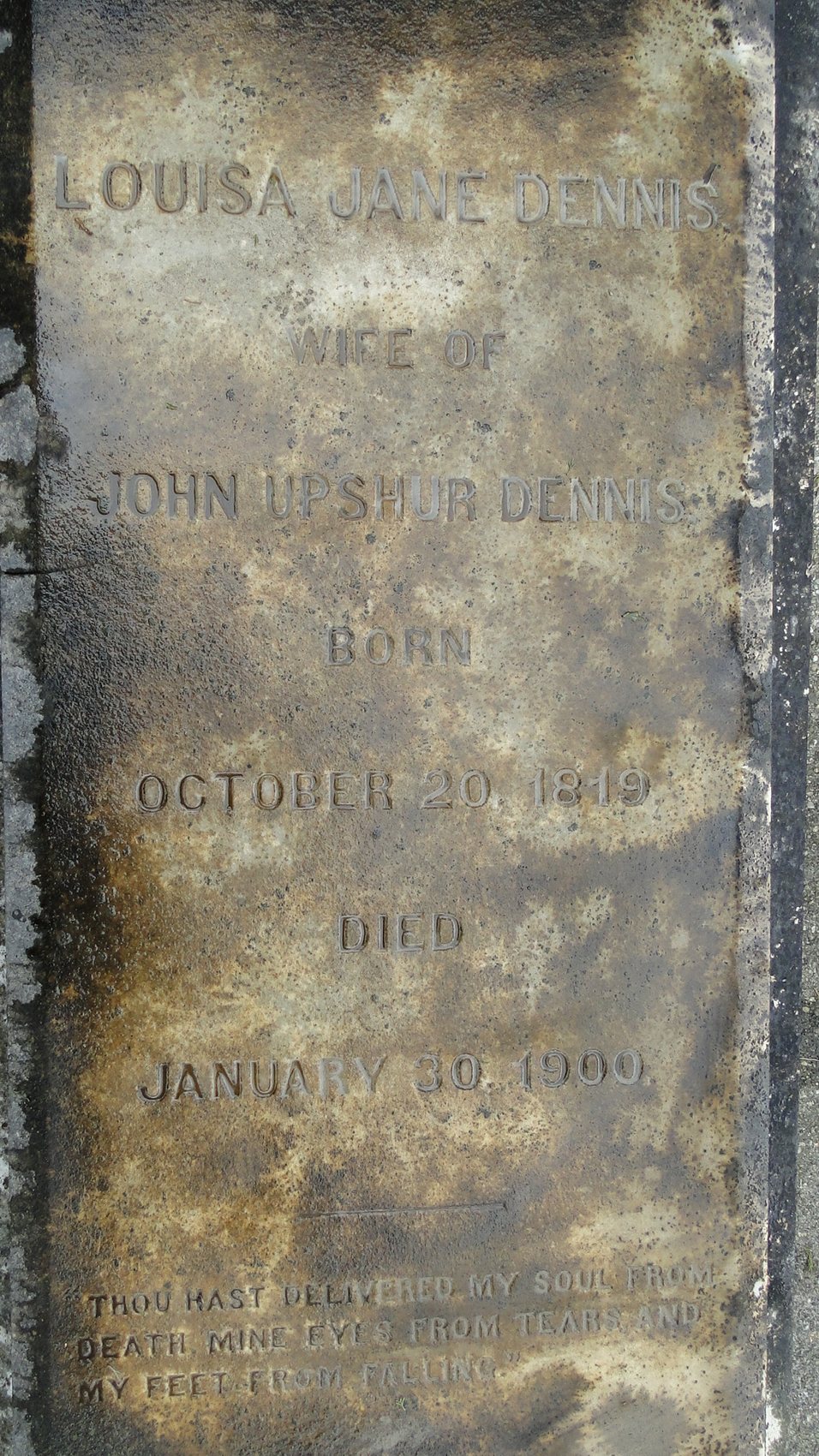 Dennis, Louisa Jane (wife of John Upsher)2