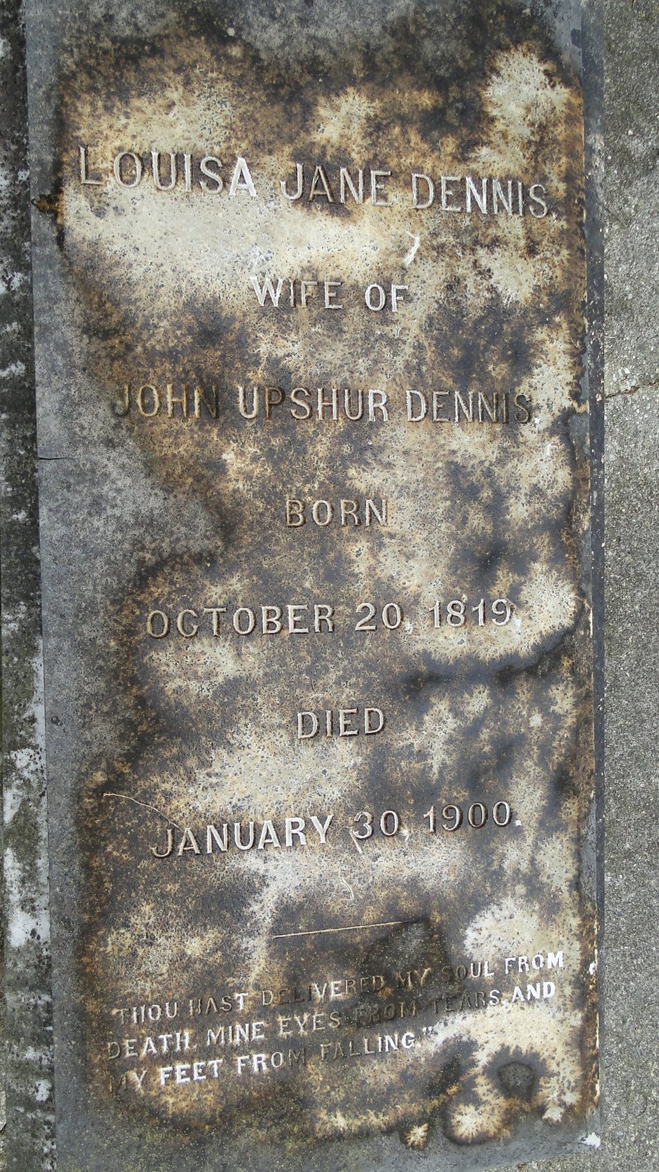 Dennis, Louisa Jane (wife of John Upshur)