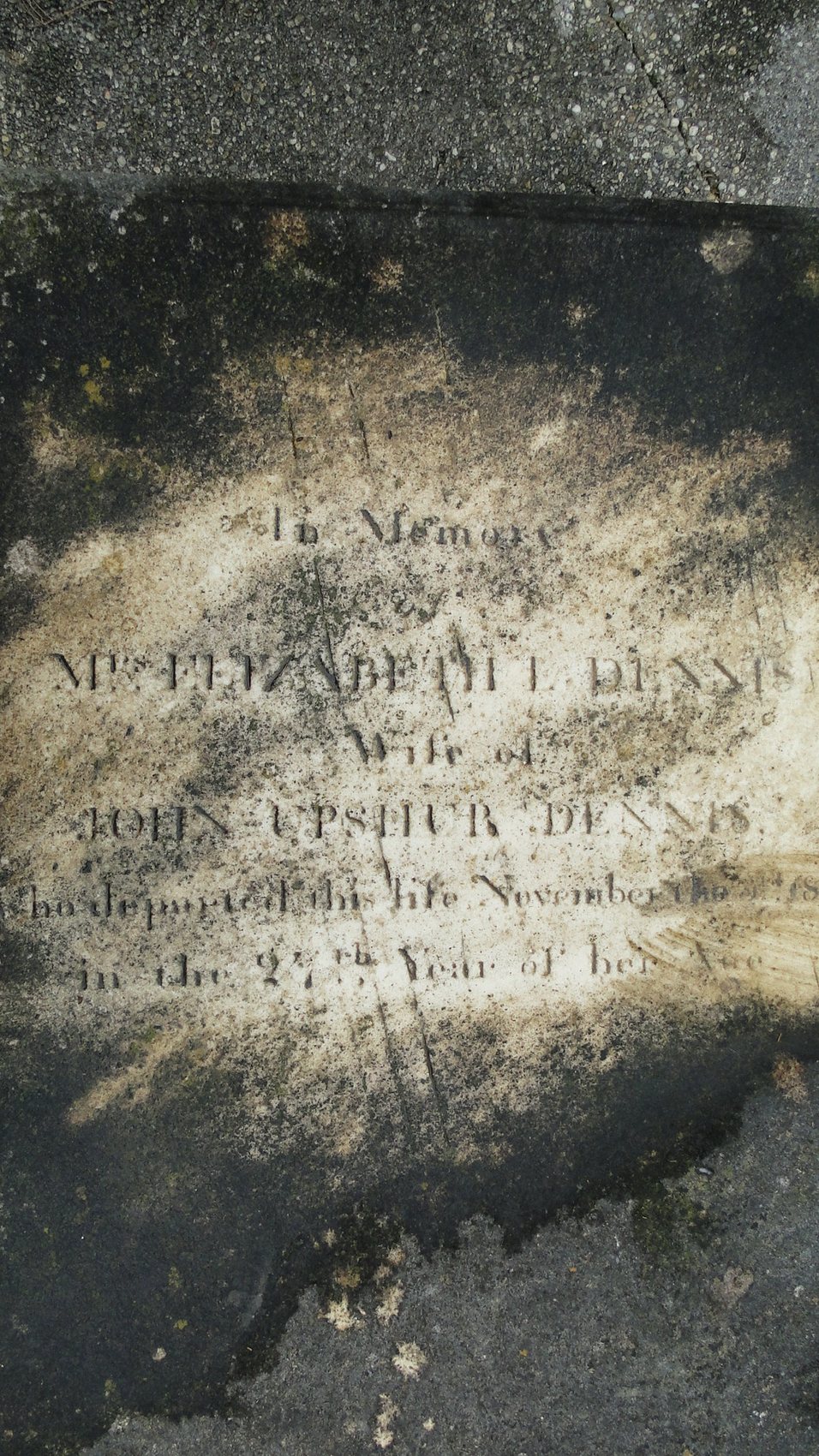 Dennis, Mrs. Elizabeth E.(wife of John Upshur)